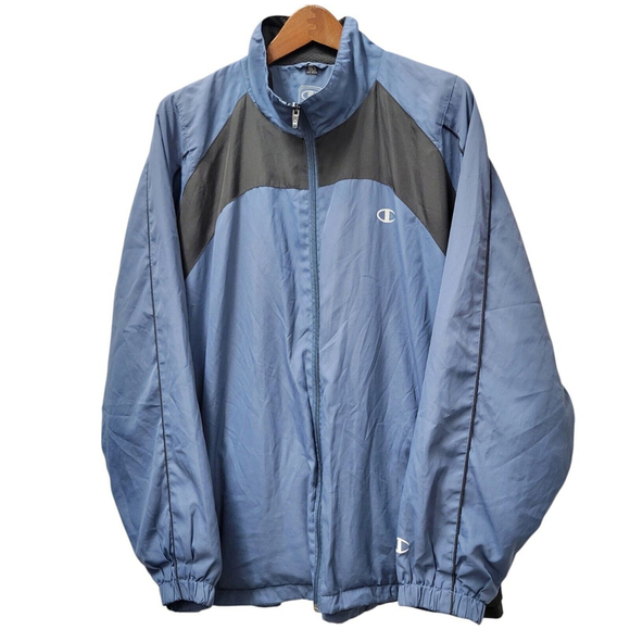 Champion Full-Zip Track Jacket Blue And Black Men’s Size XXL Excellent Condition - Picture 1 of 12